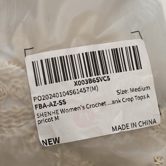 Shenhe Bohemian Crochet Halter Cami Tank Top in Cream - Picture 12 of 12